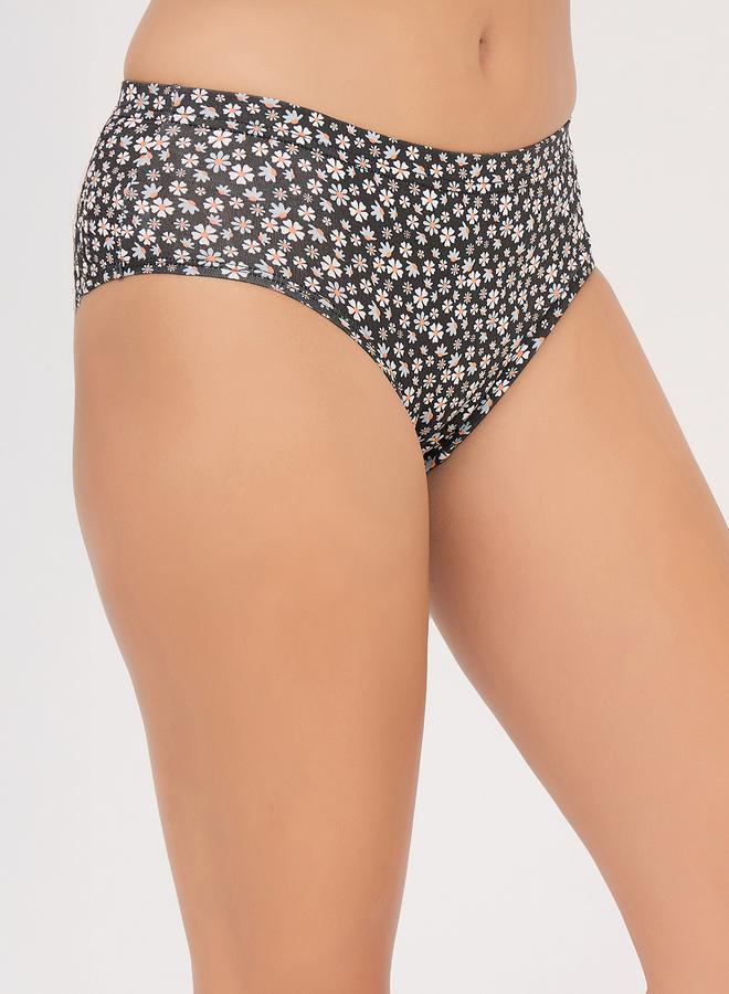 Clovia Pack of 3-Mid Waist Floral Print Hipster Panties - Cotton - Image 4